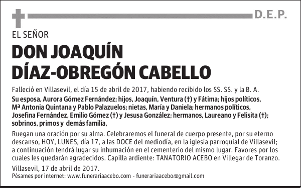 Don Joaquín Díaz-Obregón Cabello