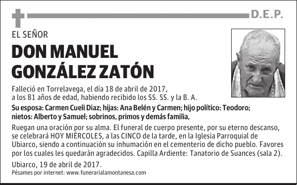 DON MANUEL GONZÁLEZ ZATÓN