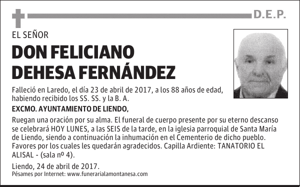 DON FELICIANO DEHESA FERNÁNDEZ