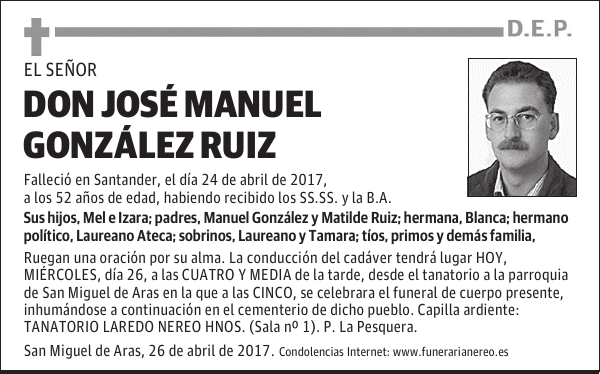 DON JOSE MANUEL GONZALEZ RUIZ