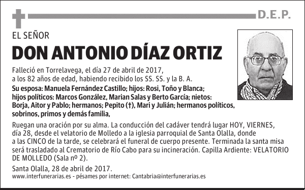 D. ANTONIO DÍAZ ORTIZ