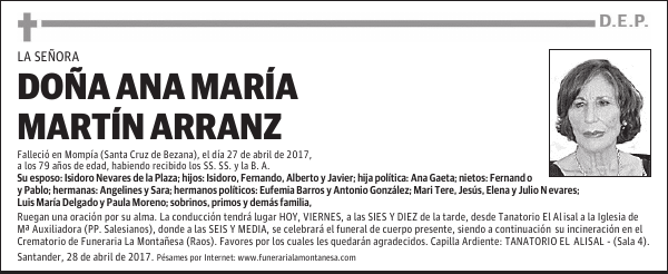 DOÑA ANA MARÍA MARTÍN ARRANZ