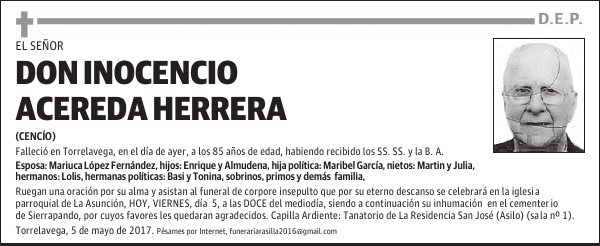 Don Inocencio Acereda Herrera