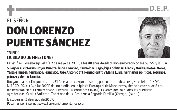 DON LORENZO PUENTE SÁNCHEZ