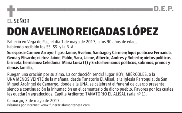 DON AVELINO REIGADAS LÓPEZ