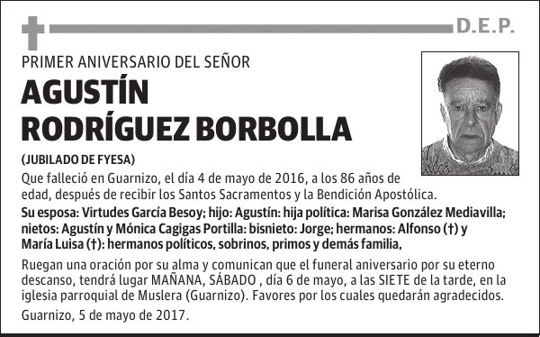DON AGUSTN RODRÍGUEZ BORBOLLA