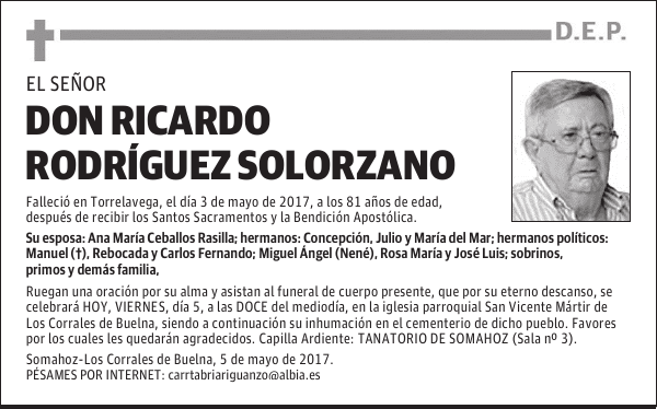 DON RICARDO RODRÍGUEZ SOLORZANO