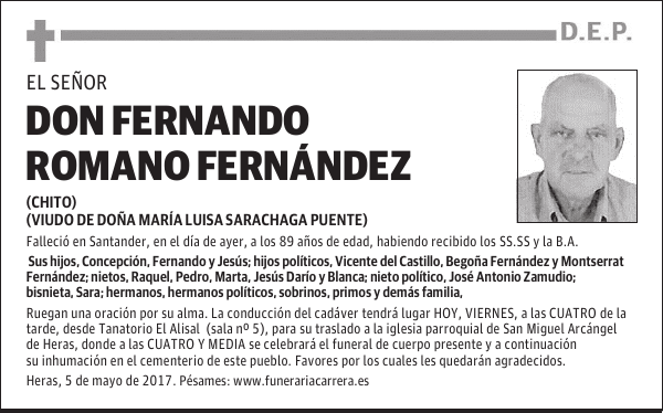 DON FERNANDO ROMANO FERNANDEZ