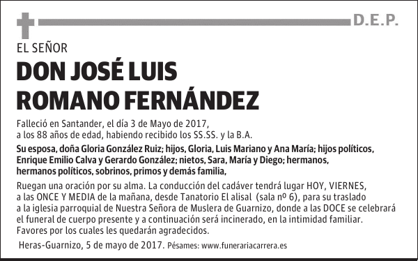 DON JOSE LUIS ROMANO FERNANDEZ
