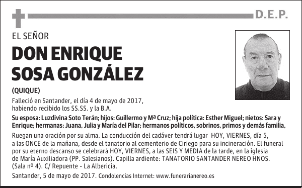 DON ENRIQUE SOSA GONZALEZ