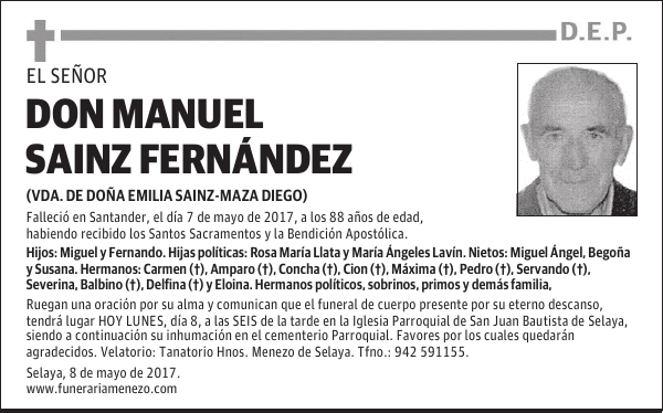 DON MANUEL SAINZ FERNÁNDEZ