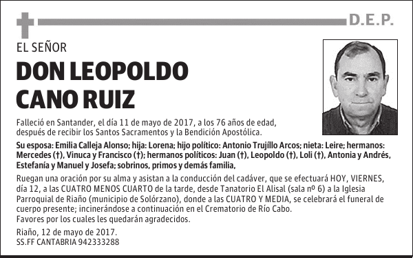 DON LEOPOLDO CANO RUIZ