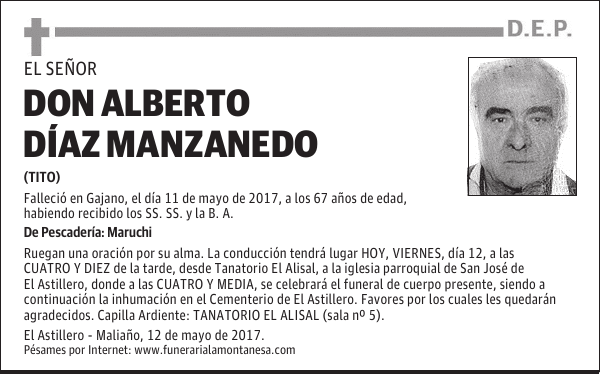 DON ALBERTO DÍAZ MANZANEDO