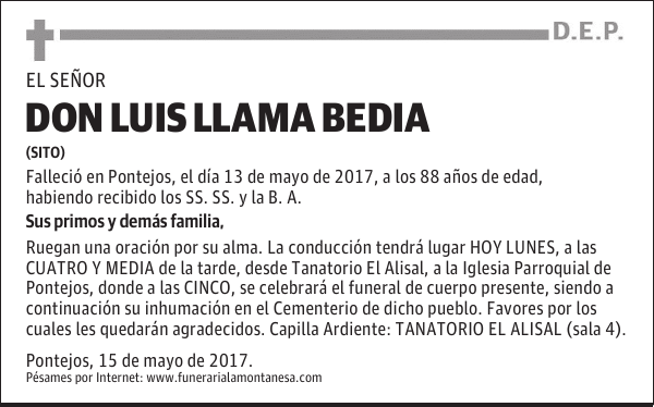 DON LUIS LLAMA BEDIA