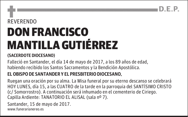 DON FRANCISCO MANTILLA GUTIÉRREZ