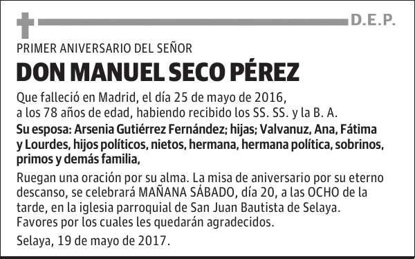 DON MANUEL SECO PÉREZ