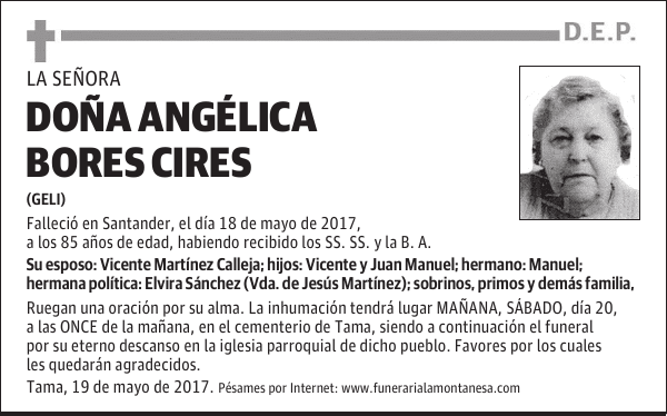 DOÑA ANGÉLICA BORES CIRES