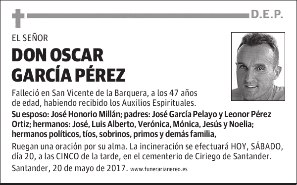 DON OSCAR GARCÍA PÉREZ