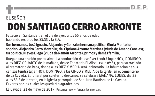 DON SANTIAGO CERRO ARRONTE