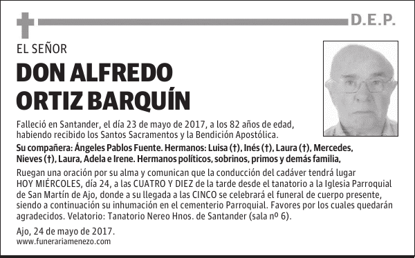 DON ALFREDO ORTIZ BARQUÍN