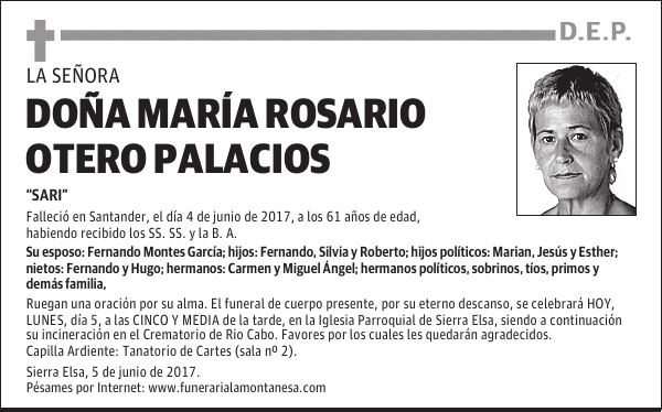 Doña María Rosario Otero Palacios