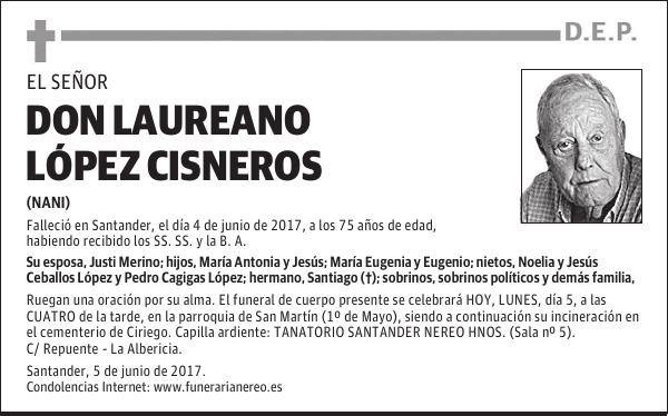 DON LAUREANO LÓPEZ CISNEROS