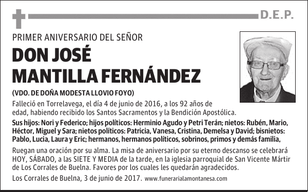 DON JOSE MANTILLA FERNANDEZ