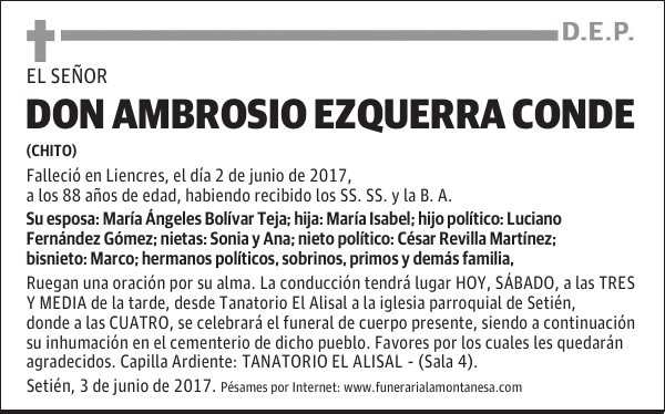 DON AMBROSIO EZQUERRA CONDE