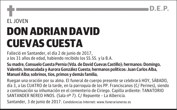 DON ADRIAN DAVID CUEVAS CUESTA