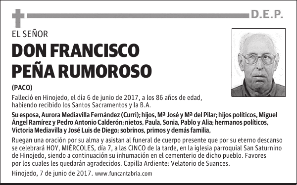 Don Francisco Peña Rumoroso