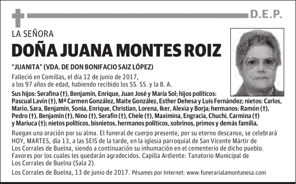 Doña Juana Montes Roiz