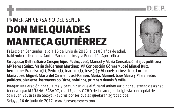 DON MELQUÍADES MANTECA GUTIÉRREZ
