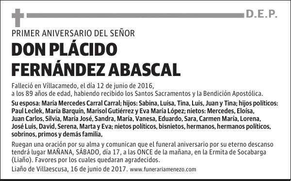 Don Placido Fernández Abascal