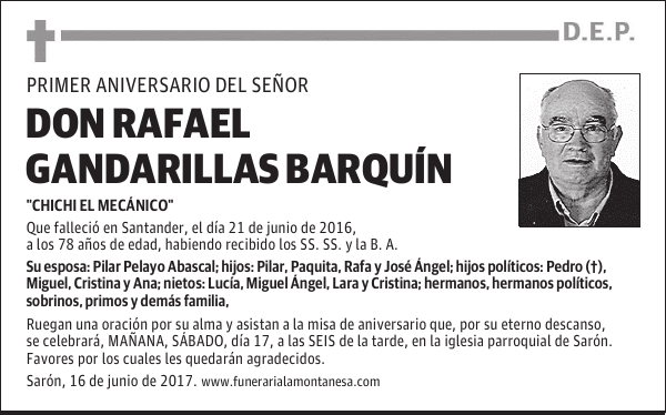 DON RAFAEL GANDARILLAS BARQUÍN