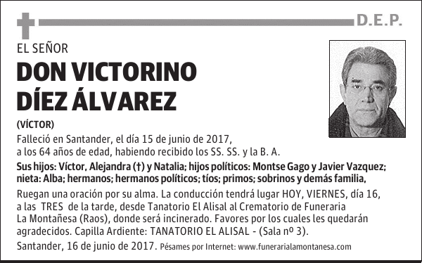 DON VICTORINO DIEZ ÁLVAREZ