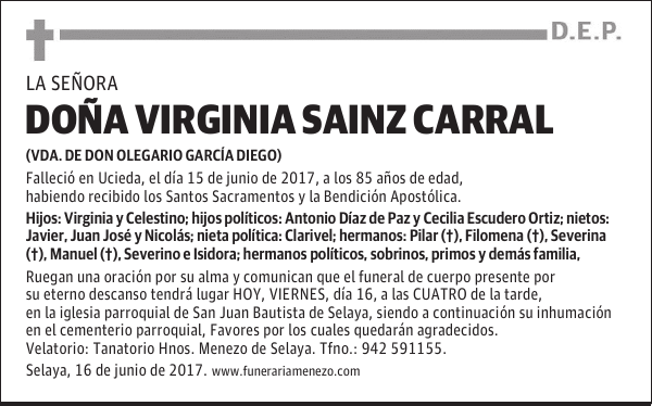 Doña Virginia Sainz Carral