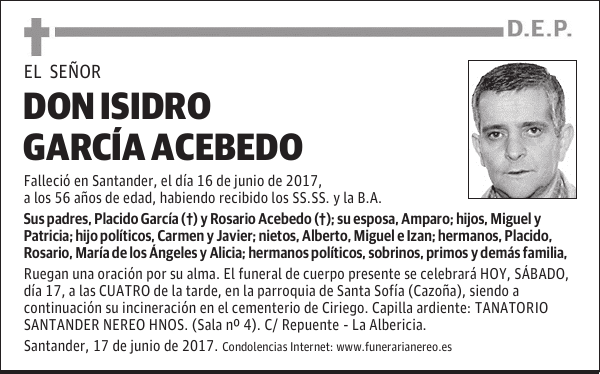 DON ISIDRO GARCIA ACEBEDO