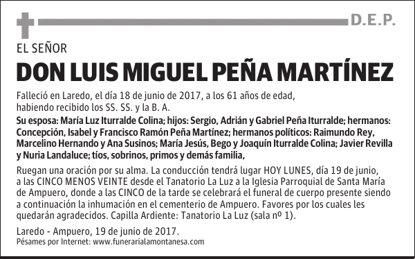 DON LUIS MIGUEL PEÑA MARTÍNEZ