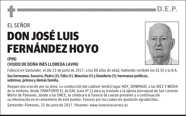 DON JOSÉ LUIS FERNÁNDEZ HOYO