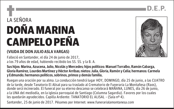 DOÑA MARINA CAMPELO PEÑA