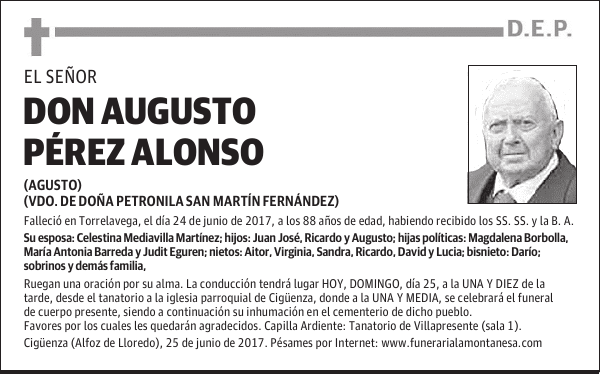 DON AUGUSTO PÉREZ ALONSO