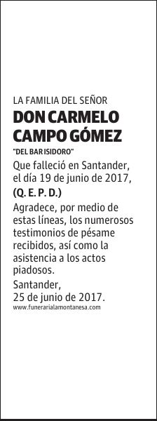 DON CARMELO CAMPO GÓMEZ