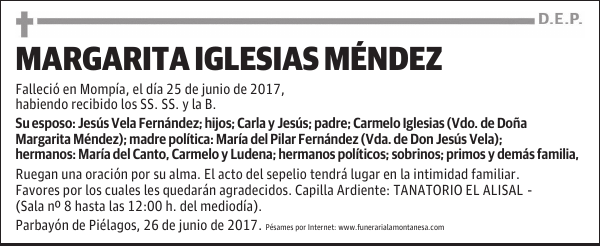 MARGARITA IGLESIAS MÉNDEZ