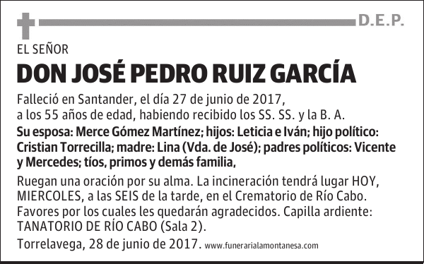 DON JOSÉ PEDRO RUIZ GARCÍA