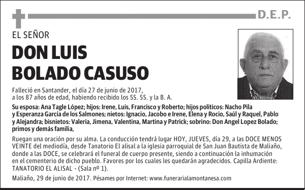 DON LUIS BOLADO CASUSO