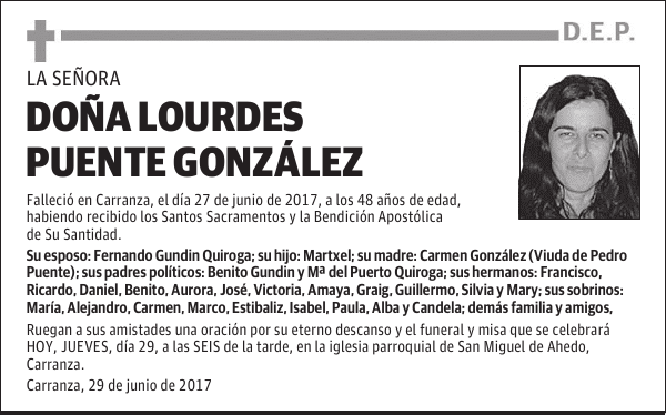 Dña. LOURDES PUENTE GONZALEZ