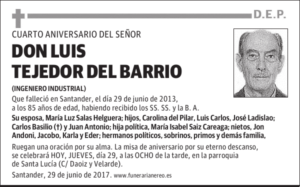 DON LUIS TEJEDOR DEL BARRIO