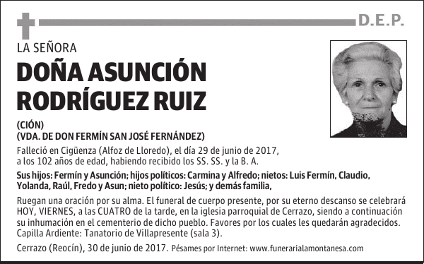 DOÑA ASUNCIÓN RODRÍGUEZ RUIZ