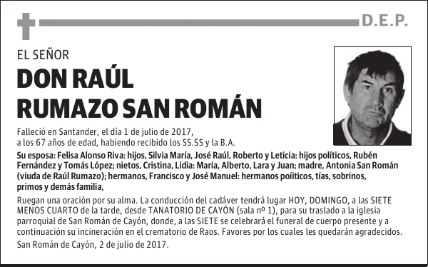 DON RAÚL RUMAZO SAN ROMAN