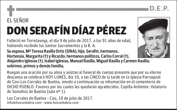 DON SERAFÍN DÍAZ PÉREZ